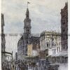 29-447 - Melbourne - Elizabeth Street Anon - circa 1886 Hand coloured wood engraving 18cm X 25cm Condition A+