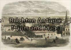 29-451 - Melbourne - Bourke Street Anon - circa 1870 Hand coloured wood engraving 25cm X 18cm Condition A+