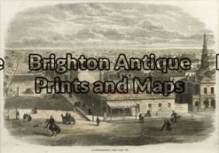 29-451 - Melbourne - Bourke Street Anon - circa 1870 Hand coloured wood engraving 25cm X 18cm Condition A+