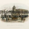 29-455 - Melbourne - City Police Station & Town Hall S T Gill - circa 1857 Hand coloured engraving 18cm X 13cm Condition A+
