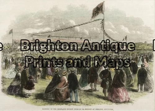 29-472 – Geelong – Reception of Duke of Edinburgh Anon – circa 1868 Hand coloured wood engraving 35cm X 25cm Condition A+