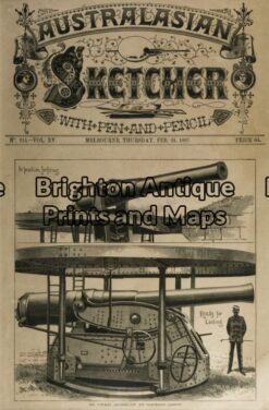 29-478 - Victoria - Queenscliff Anon - circa 1887 Wood engraving 23cm X 37cm Condition A+