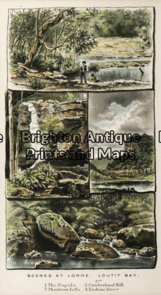 29-481 – Victoria – Lorne Anon – circa 1885 Hand coloured wood engraving 12cm X 20cm Condition A+