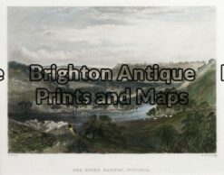 29-482 - Victoria - River Barwon S Prout - circa 1873 Hand coloured steel engraving 17cm X 13cm Condition A+