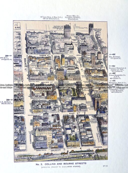 29-487  Collins and Bourke Street – bird’s eye view  c.1906