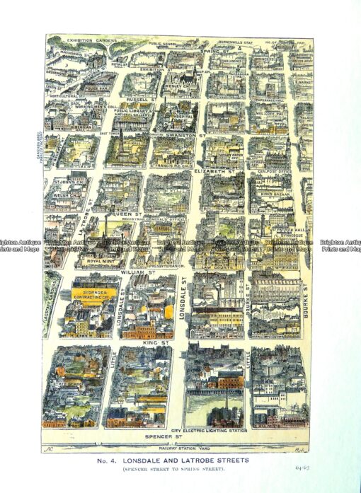 29-490  Lonsdale and LaTrobe Street bird’s eye view  c.1906