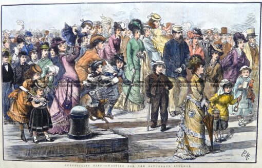 29-497  Queenscliff Pier – waiting for ferry c.1877