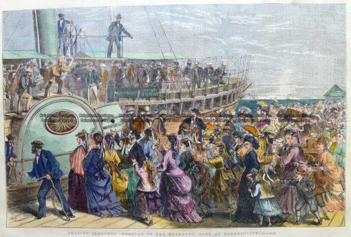 29-500  Queenscliff Pier – waiting for husbands’ arrival  c.1874