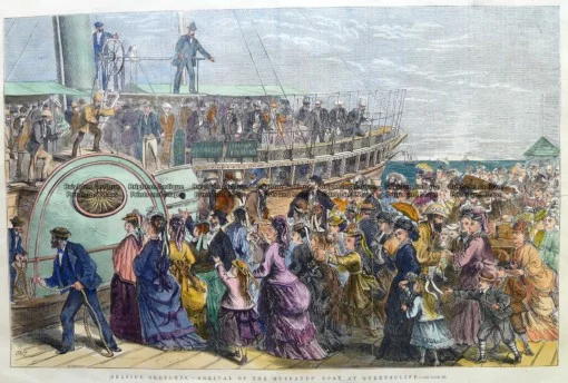 29-500  Queenscliff Pier – waiting for husbands’ arrival  c.1874
