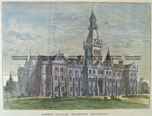 29-528  Ormond College Melbourne University c1889