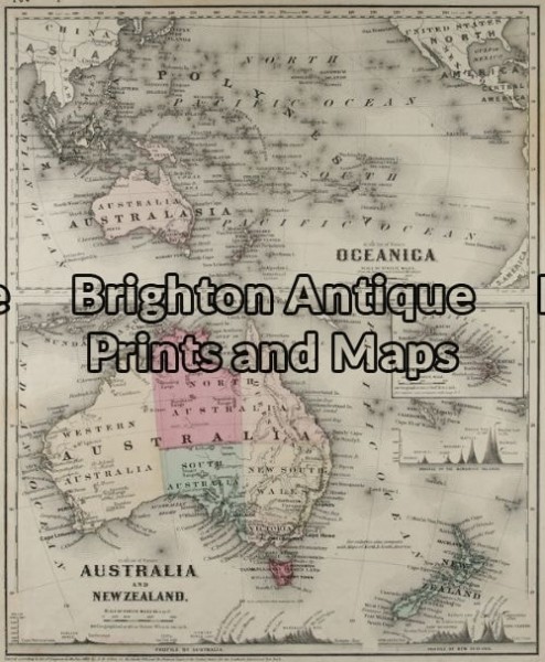 3-002 – Australia J Colton – circa 1865 Hand coloured steel engraving 25cm X 30cm Condition A+