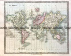 3-187  World by Teasdale c. 1844