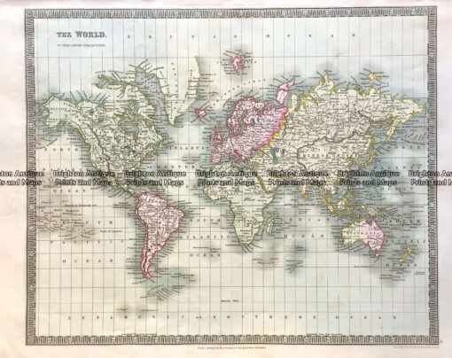3-187  World by Teasdale c. 1844