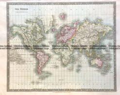 3-187  World by Teasdale c. 1844