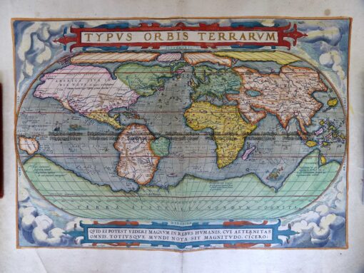 3-188 World – Typus Orbis Terrarum by Ortelius c.1579