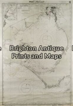 3-212 - Victoria - Port Phillip Navigation Chart - circa circa 1945 Steel engraving 65cm X 96cm Condition A+