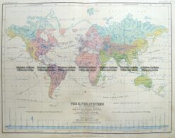 3-392  World - River Systems by Johnston  c.1851