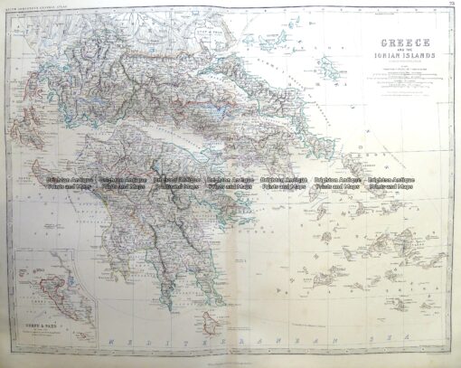 3-398  Greece and Ionian Islands by Johnston c.1864