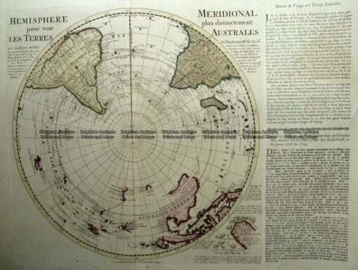 3-519  South Pole – Hemisphere pour voir Les Terres by Ottens  c.1714/1740