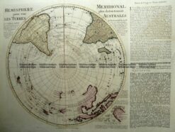 3-519  South Pole - Hemisphere pour voir Les Terres by Ottens  c.1714/1740