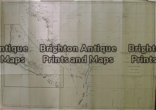 3-524  Flinders chart of South Queensland  c.1814