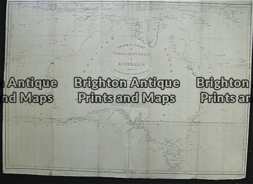 3-527  Flinders Chart of Terra Australis or Australia  c.1814