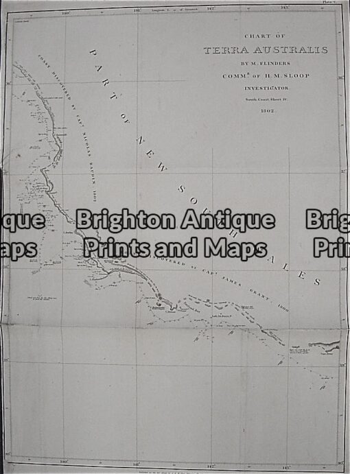 3-528  Flinders chart of Victoria coast  c.1814