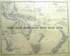 3-699  Oceania - Australia and Pacific by Johnston c.1864