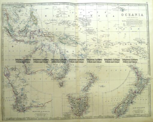 3-699  Oceania – Australia and Pacific by Johnston c.1864