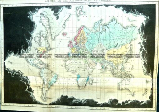 3-807 World in 1660 by Quin c.1856