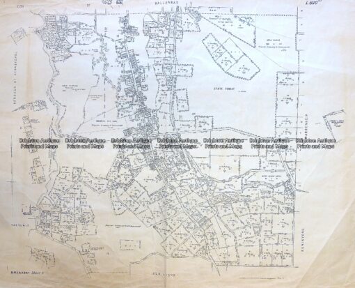 Antique Map 3-826 Victoria - Ballarat street map c.1932 - Brighton ...