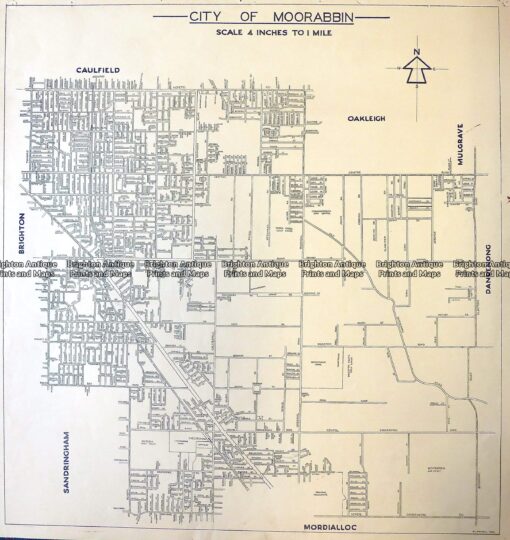 3-831 Moorabbin street map  c.1949
