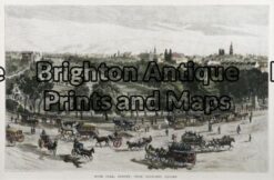 30-353 - Sydney - Hyde Park J Ashton - circa 1886 Hand coloured wood engraving 28cm X 17cm Condition A+