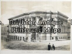 30-459 - Sydney - Public Library J Fowles - circa 1848 (1880) Tinted lithograph 29cm X 16cm Condition A+