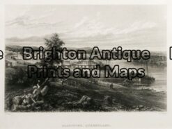 31-439 - Queensland - Gladstone J Carr - circa 1873 Steel engraving 19cm X 12cm Condition A+