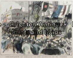 32-363 - Adelaide - Reception of Forrest Anon - circa 1874 Hand coloured wood engraving 23cm X 18cm Condition A+