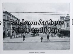 32-370 - adelaide - grenfell street anon - circa 1910 half tone photo print 18cm x 13cm condition a+