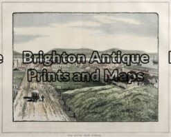 32-377 - SA - Port Augusta Anon - circa 1884 Hand coloured wood engraving 20cm X 16cm Condition A+