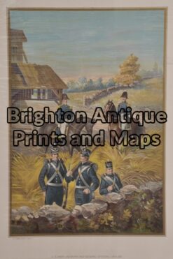 33-011 - Military - U.S. Army Uniforms Anon - circa 1899 Chromolithograph 23cm X 33cm Condition A+