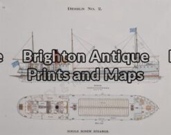 33-018 - Maritime Architecture Alley & McLellan - circa 1914 Chromolithograph 26cm X 20cm Condition A+