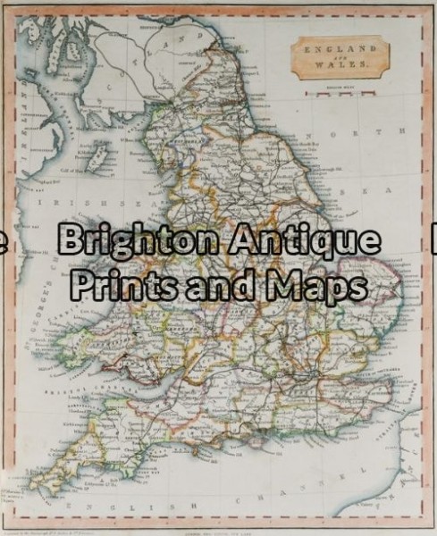 4-140 – England and Wales George Virtue – circa 1840 Hand coloured steel engraving 20cm X 25cm Condition A+