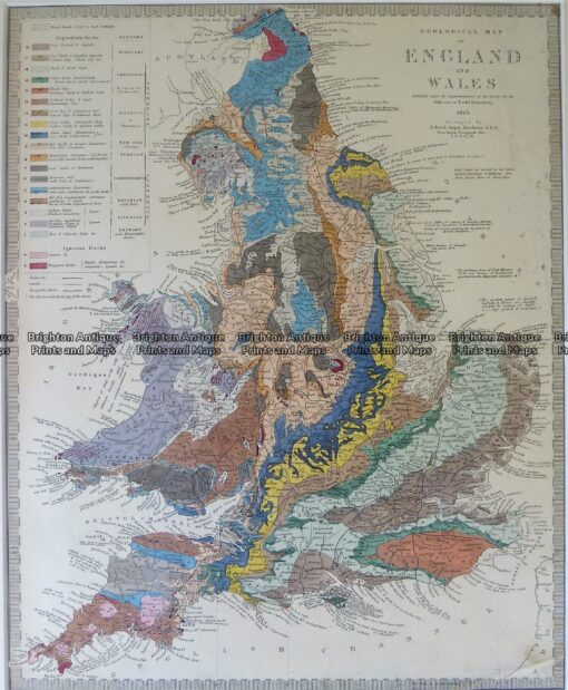 4-180  England Geological map by S.D.U.K. c.1844
