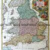 4-183  England - Britanniae Sive Angliae Regnum by Seutter c.1740