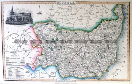 4-186 County of Suffolk England c.1847