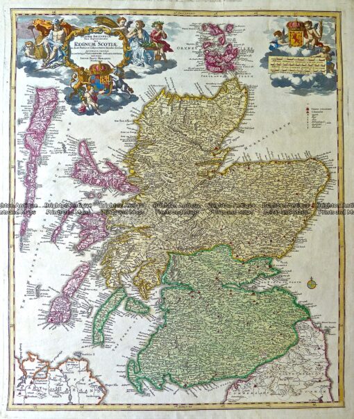 4-187  Scotland – Regnum Scotiae by Homann  c.1720