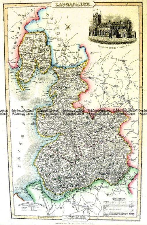 4-190  Lancashire England by I. Slater c.1847