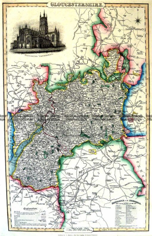 4-192  Gloucestershire by I. Slater c.1847