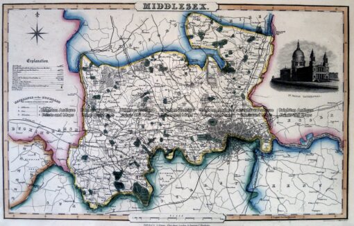 4-197  Middlesex England by I. Slater c.1847