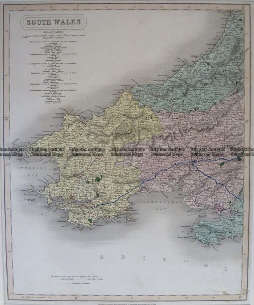 4-198  Wales – Southern Counties by Longman  c.1836