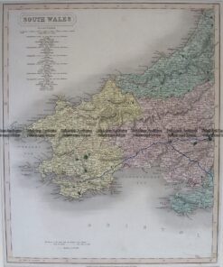4-198  Wales - Southern Counties by Longman  c.1836